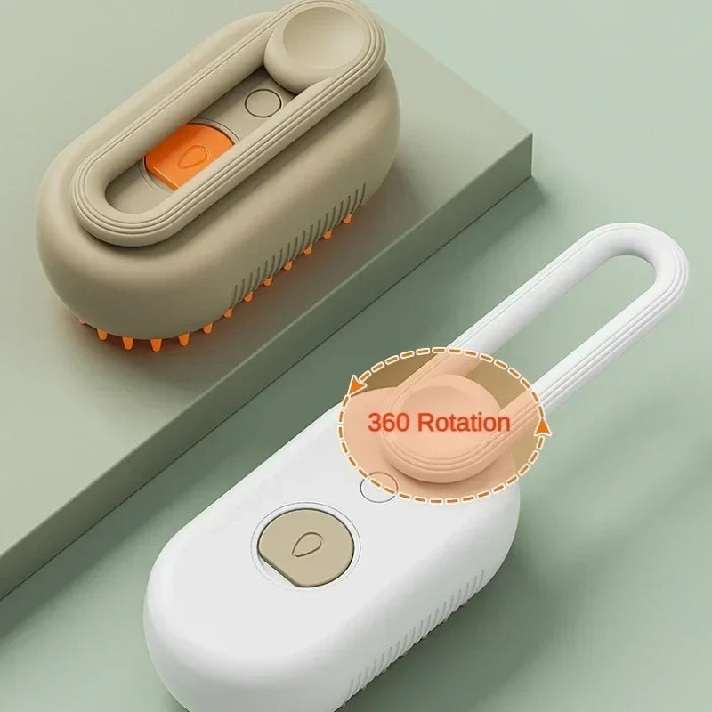 Plufo 3-in-1 Steam Mist & Massage Brush for Cats & Dogs