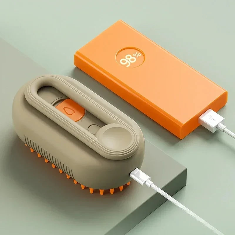 Plufo 3-in-1 Steam Mist & Massage Brush for Cats & Dogs