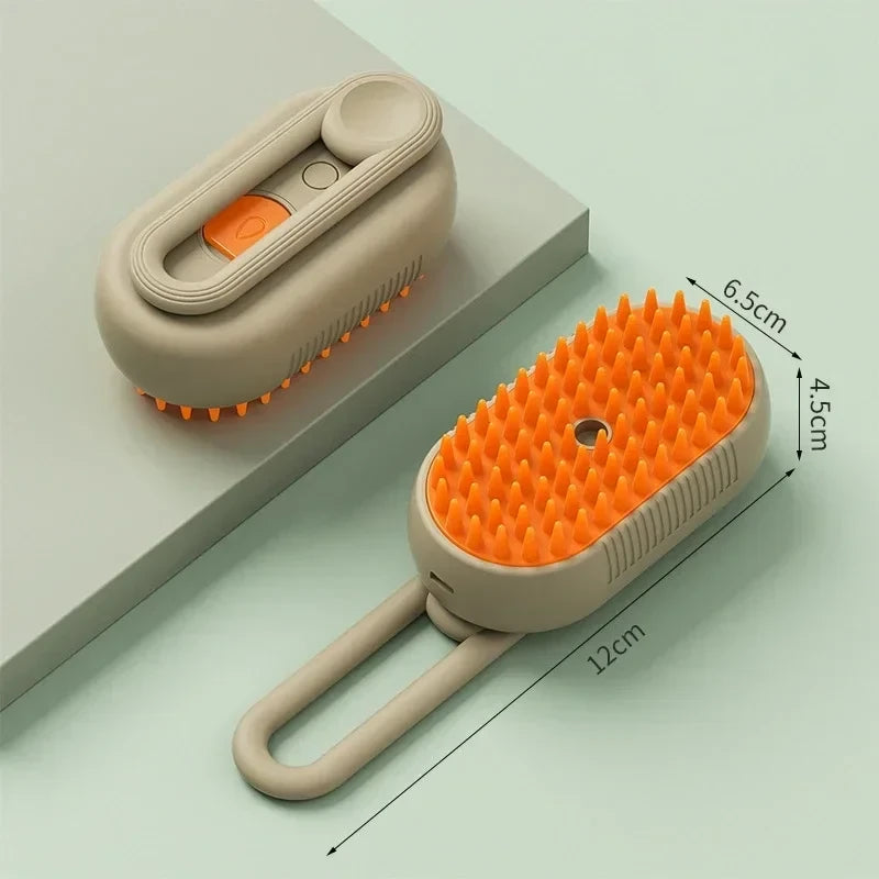 Plufo 3-in-1 Steam Mist & Massage Brush for Cats & Dogs