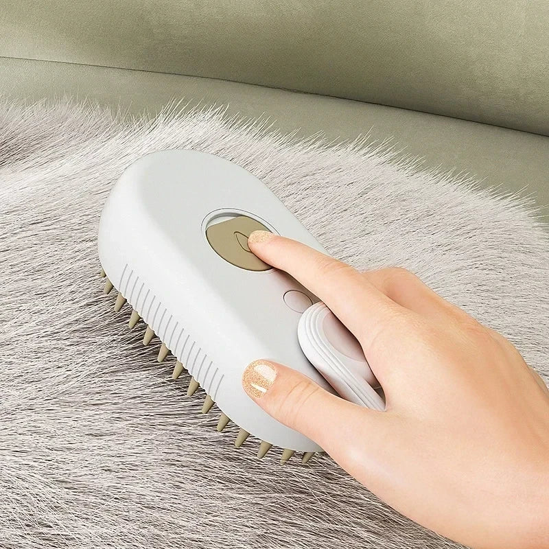 Plufo 3-in-1 Steam Mist & Massage Brush for Cats & Dogs